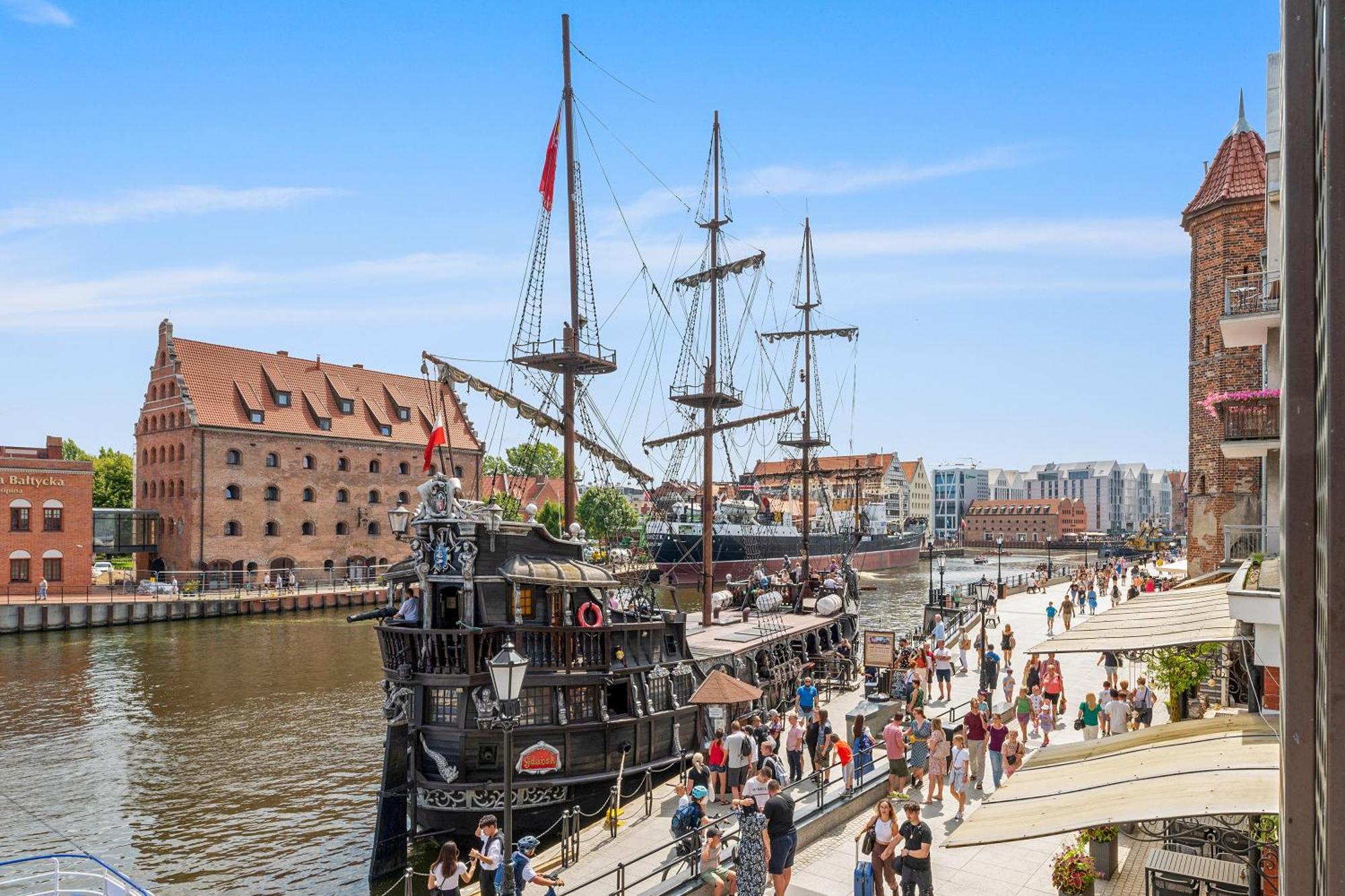 Symfonia Amazing River View Apartment By Downtown Apartments Gdańsk Eksteriør billede